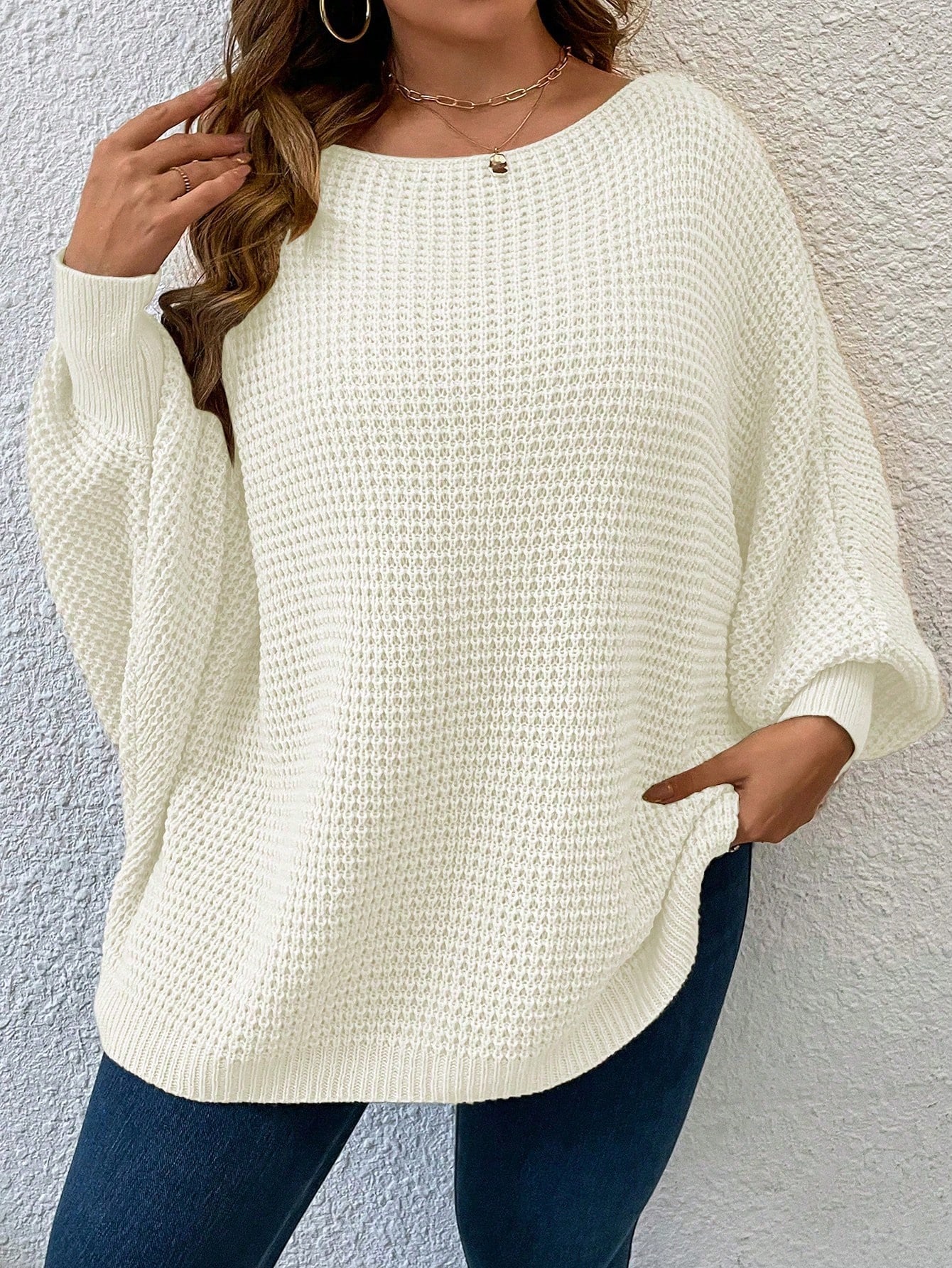 In White Plus Size Sweaters