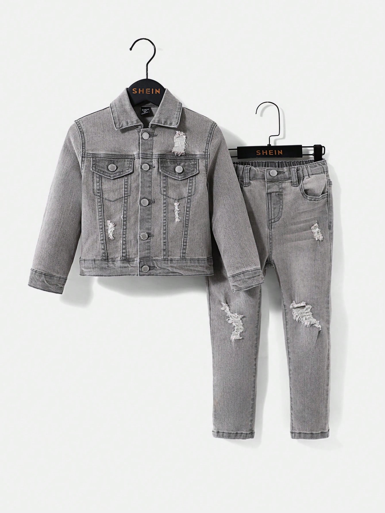 Young Boys Denim Two-piece Outfits