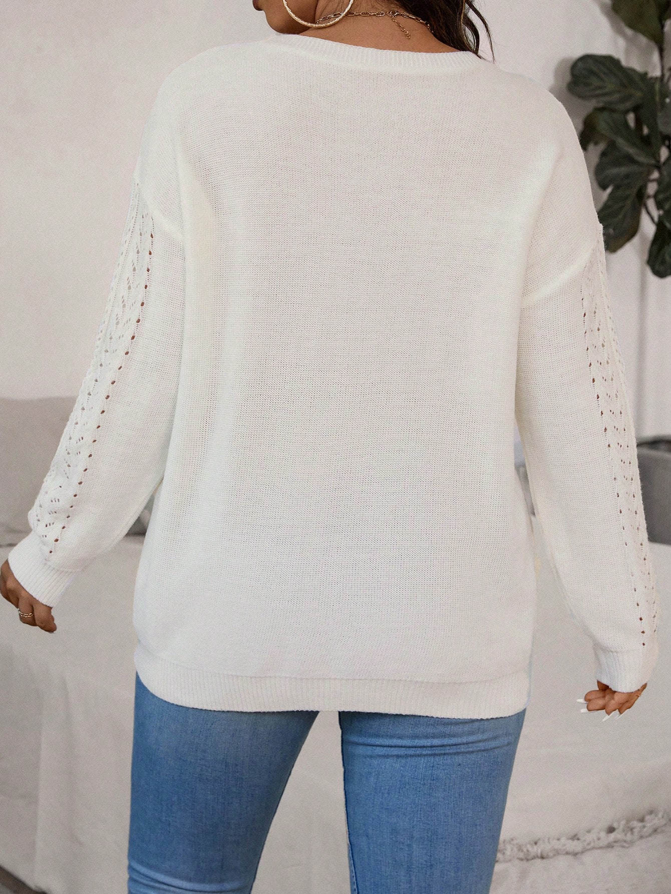 In White Plus Size Sweaters