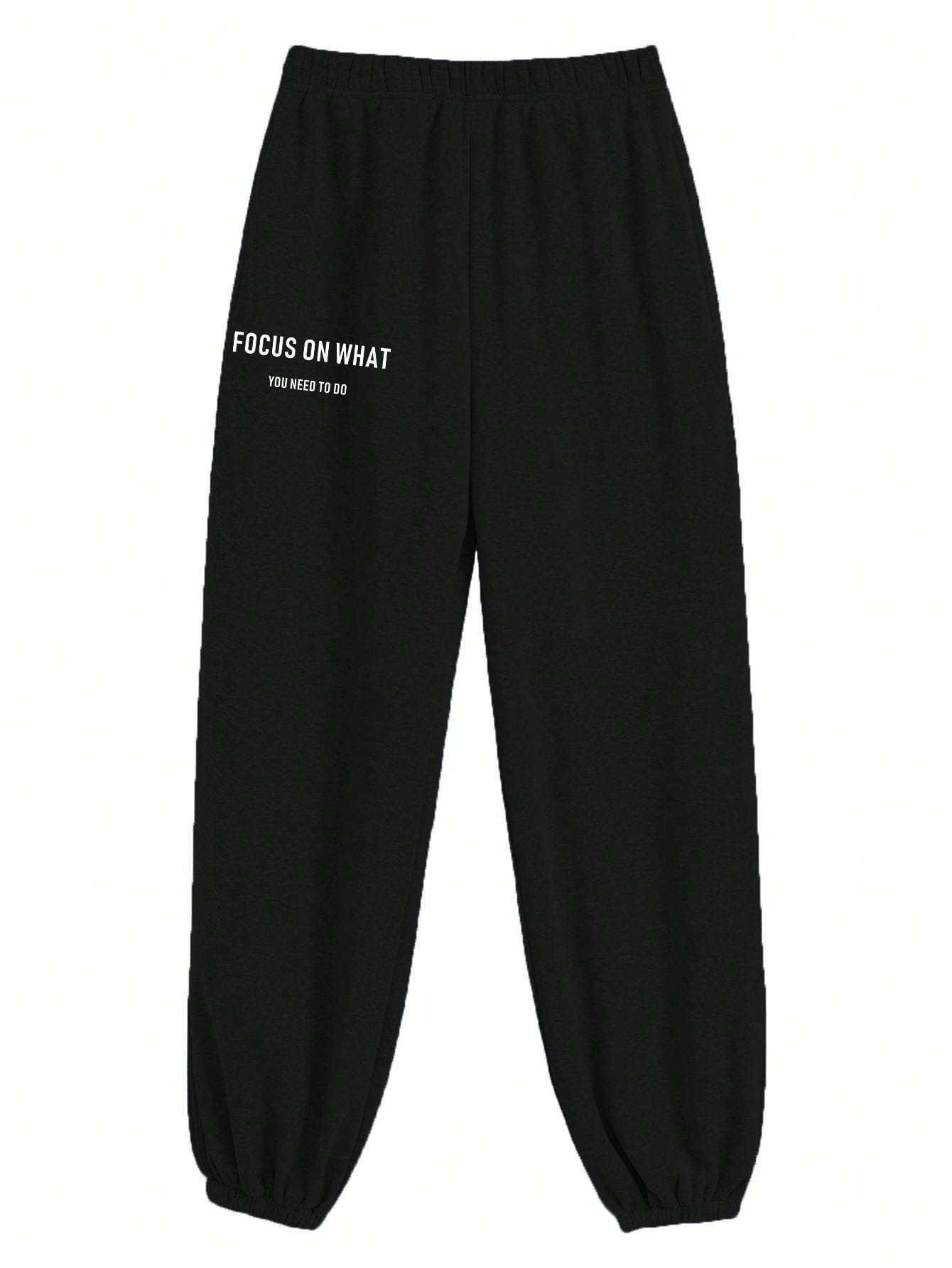 In Black Plus Size Sweatpants