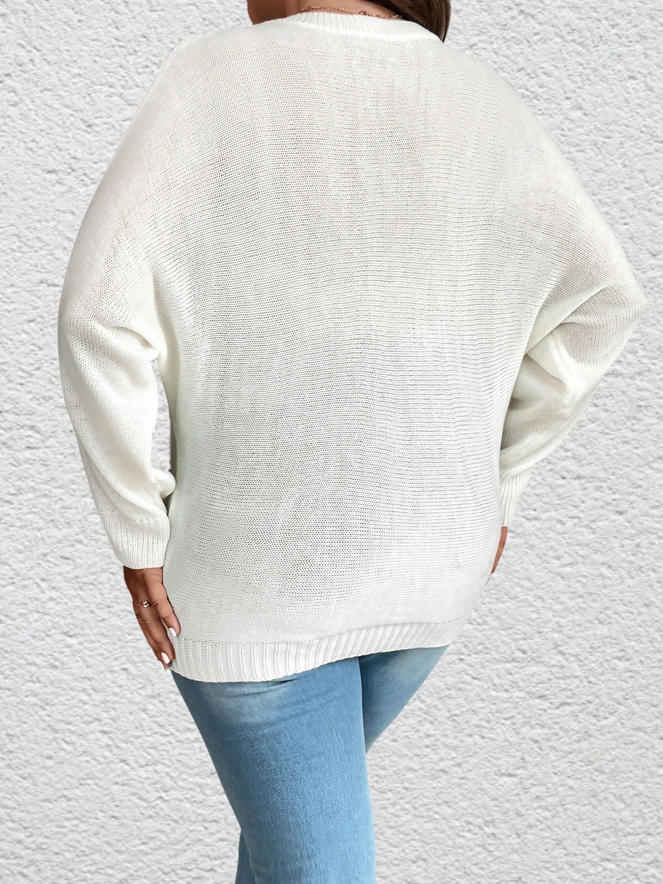 In White Plus Size Sweaters