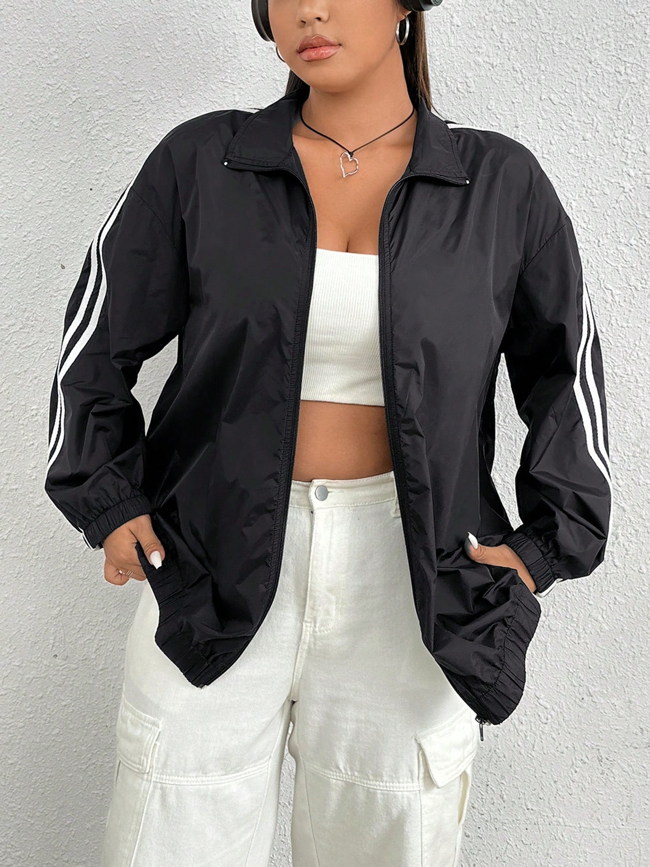 In Black Plus Size Jackets