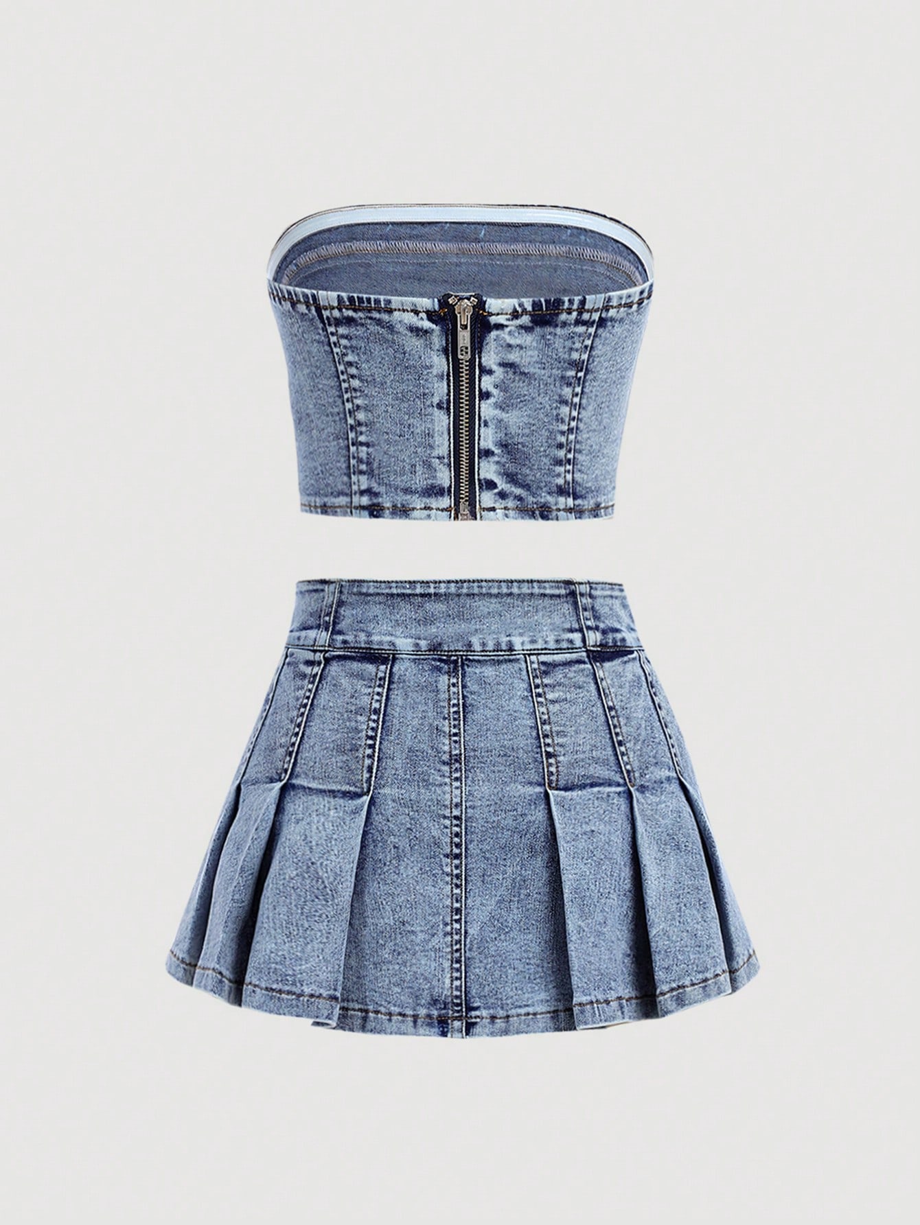 Tween Girls Denim Two-piece Outfits