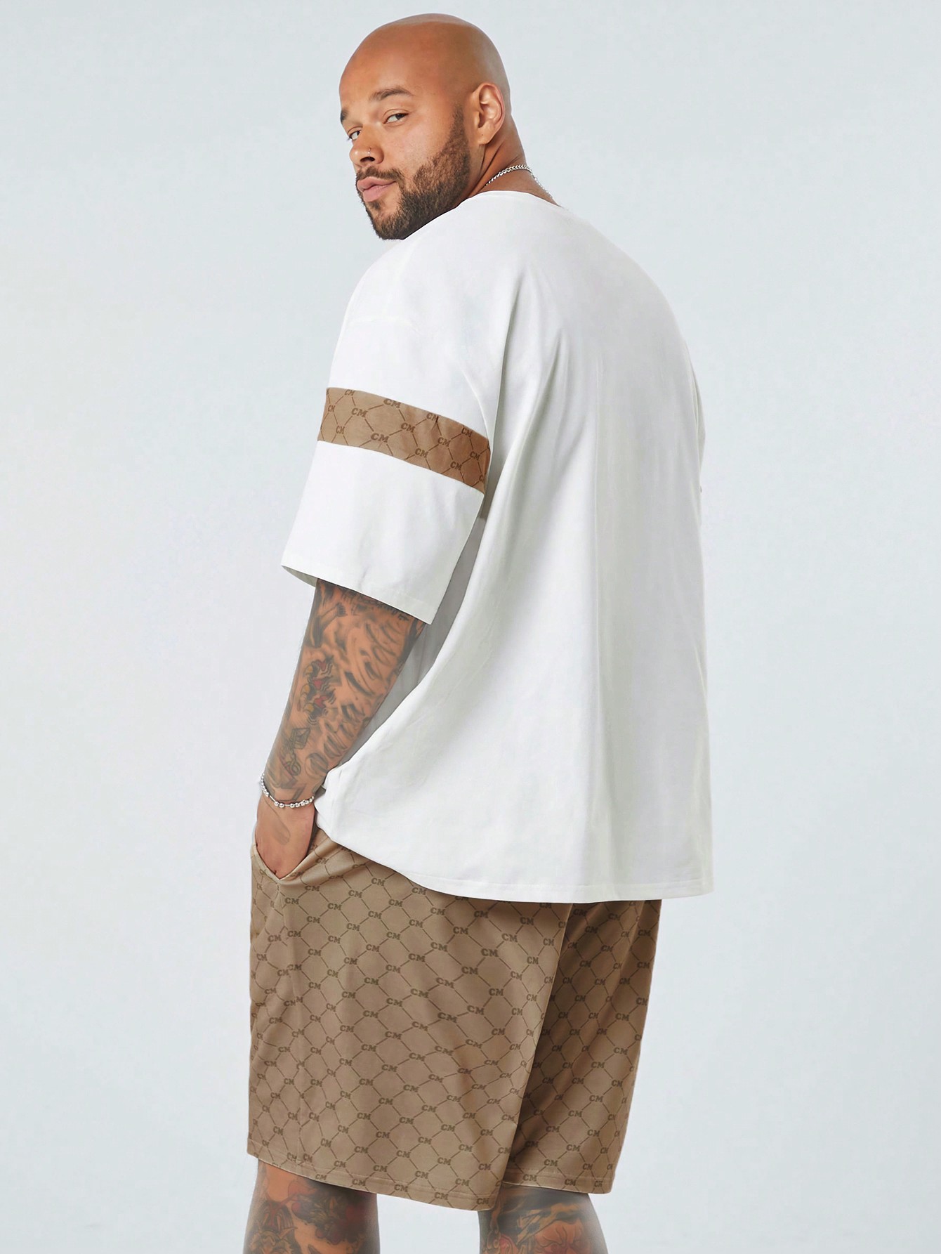 Men Plus Size T-Shirt Co-ords