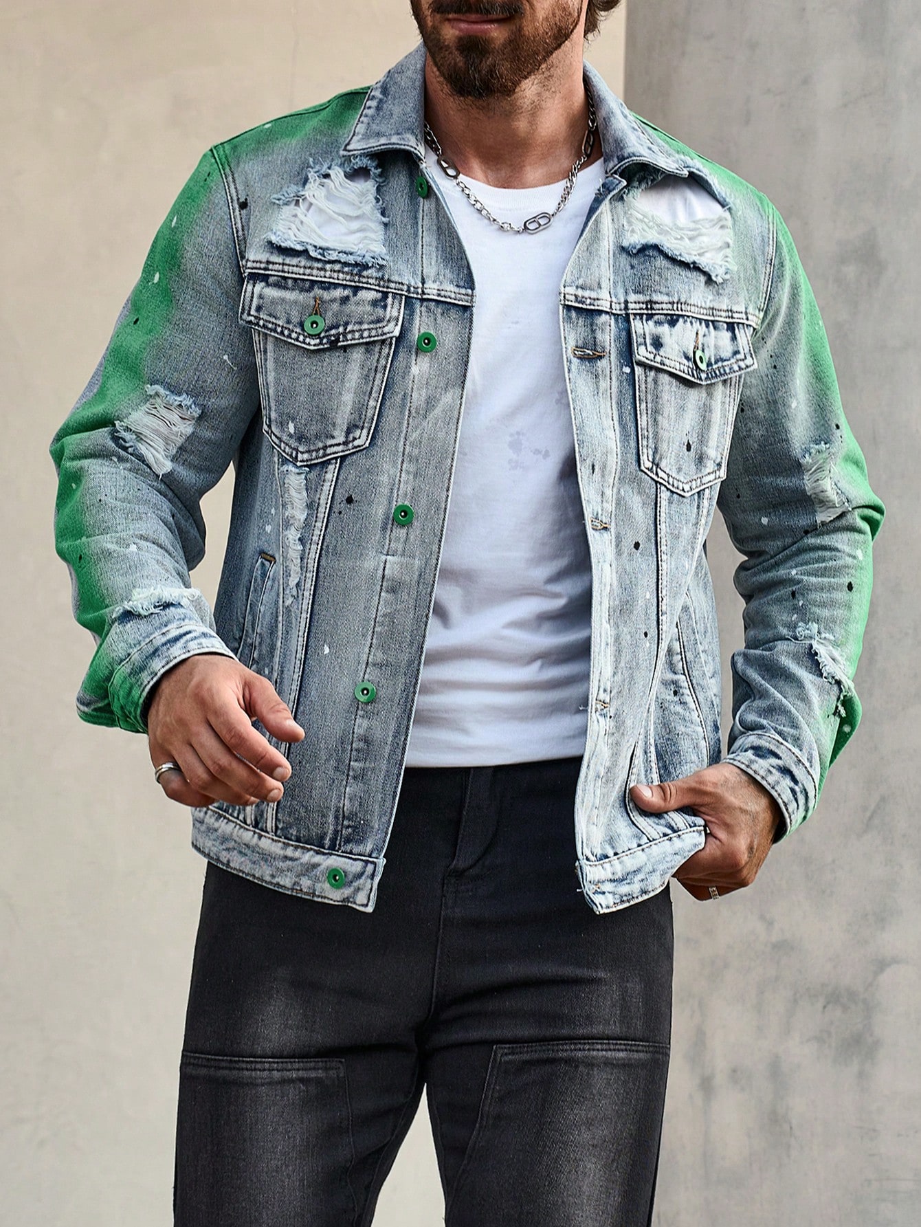 Men Plus Size Denim Jackets