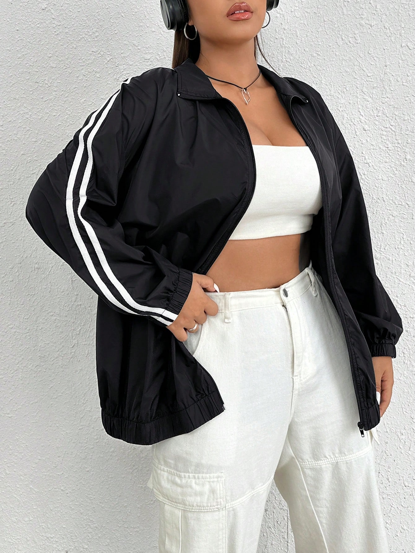 In Black Plus Size Jackets