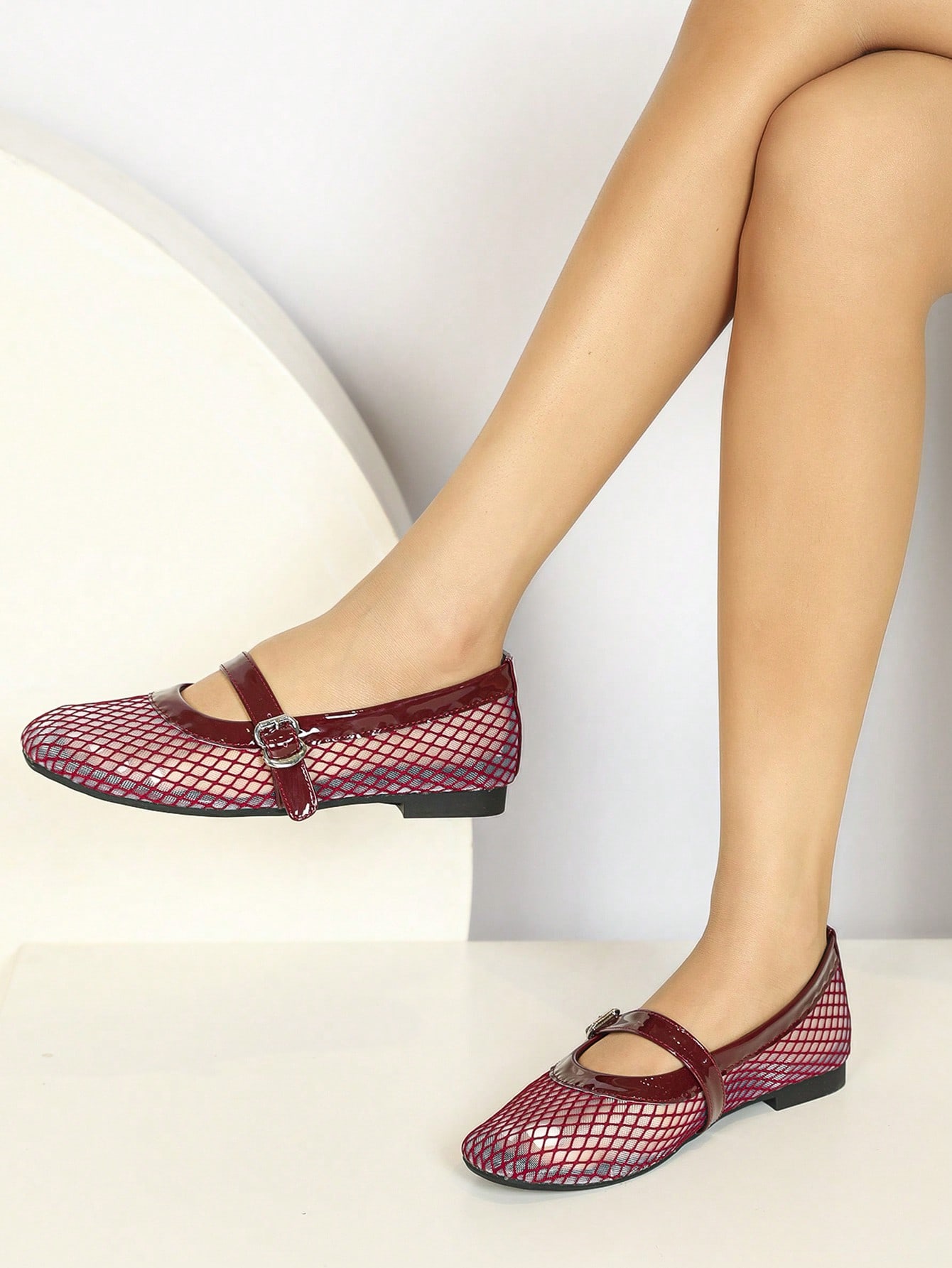 In Burgundy Women Flats