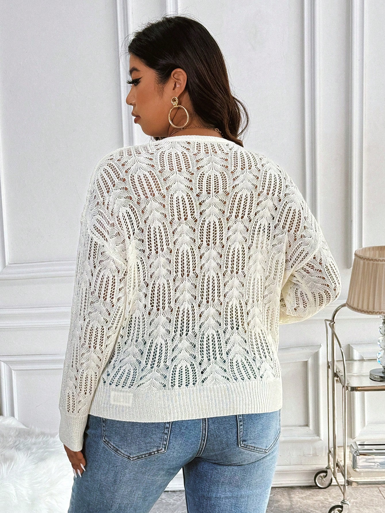 In White Plus Size Sweaters