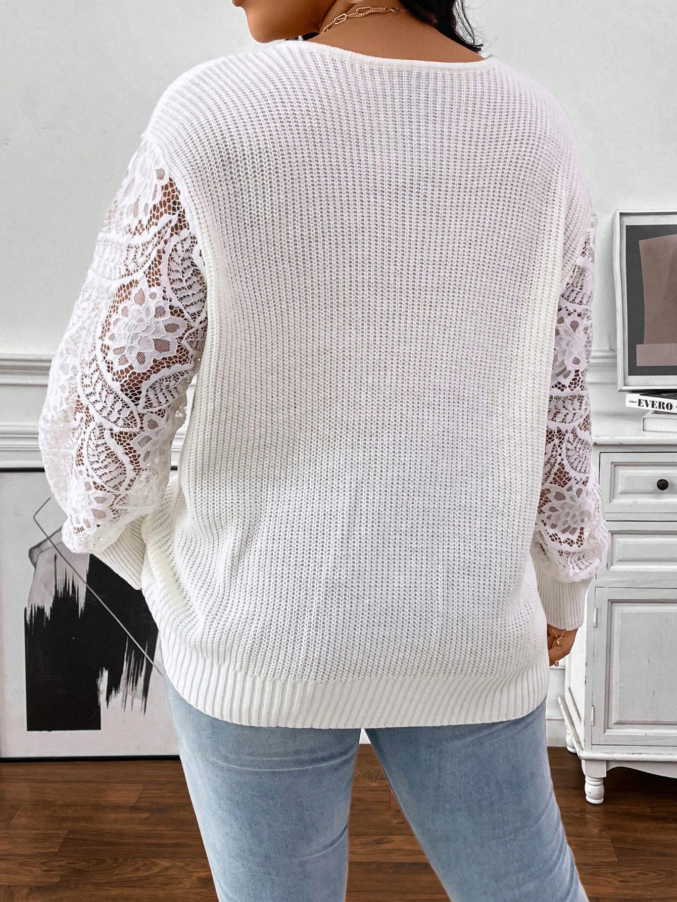 In White Plus Size Sweaters