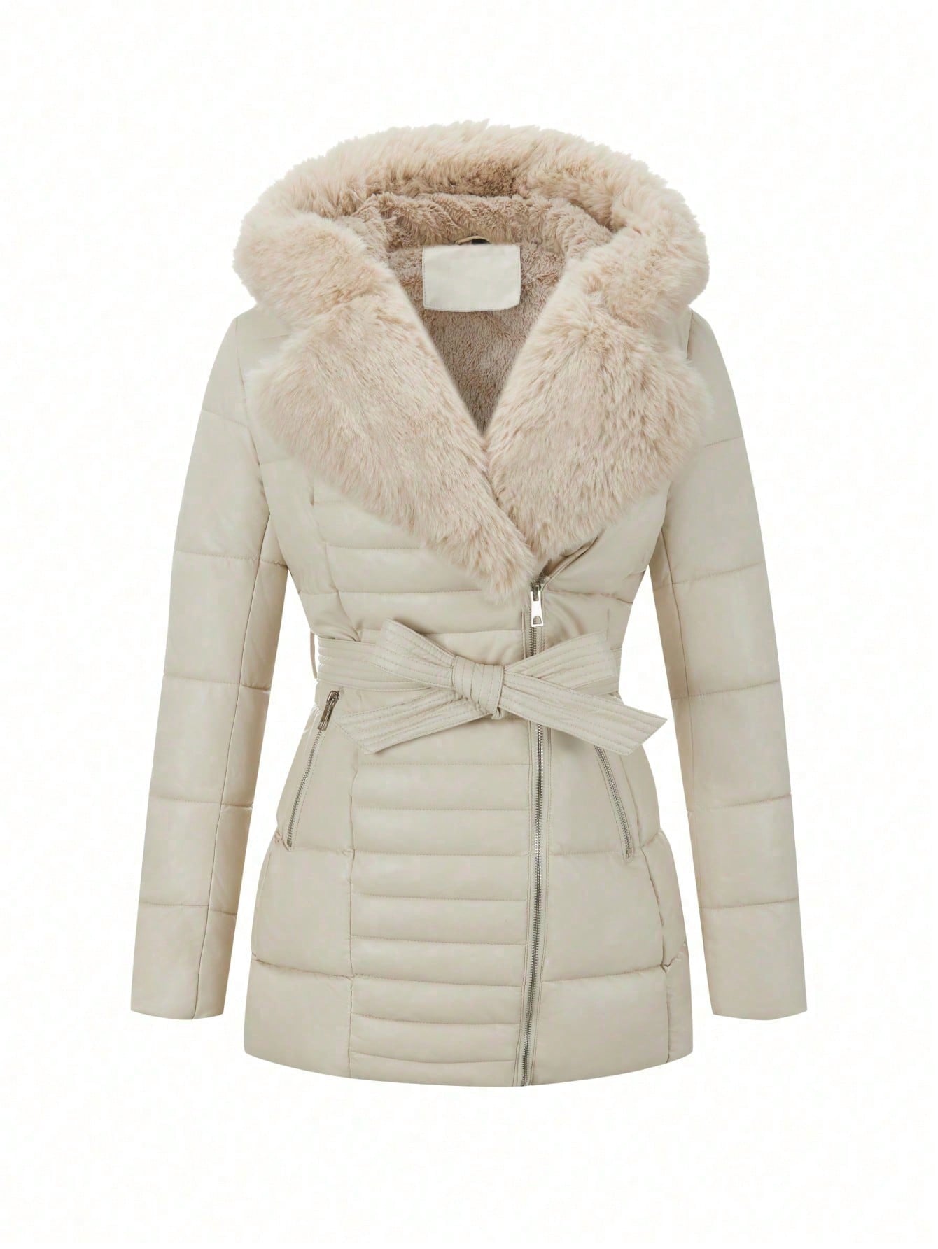 In Beige Women Outerwear