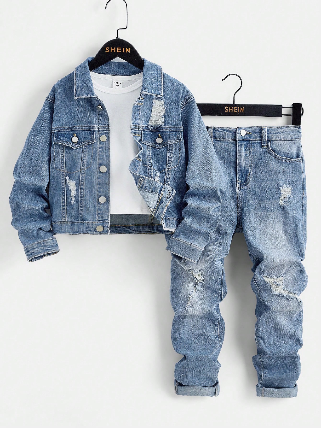 Tween Boys Denim Two-piece Outfits