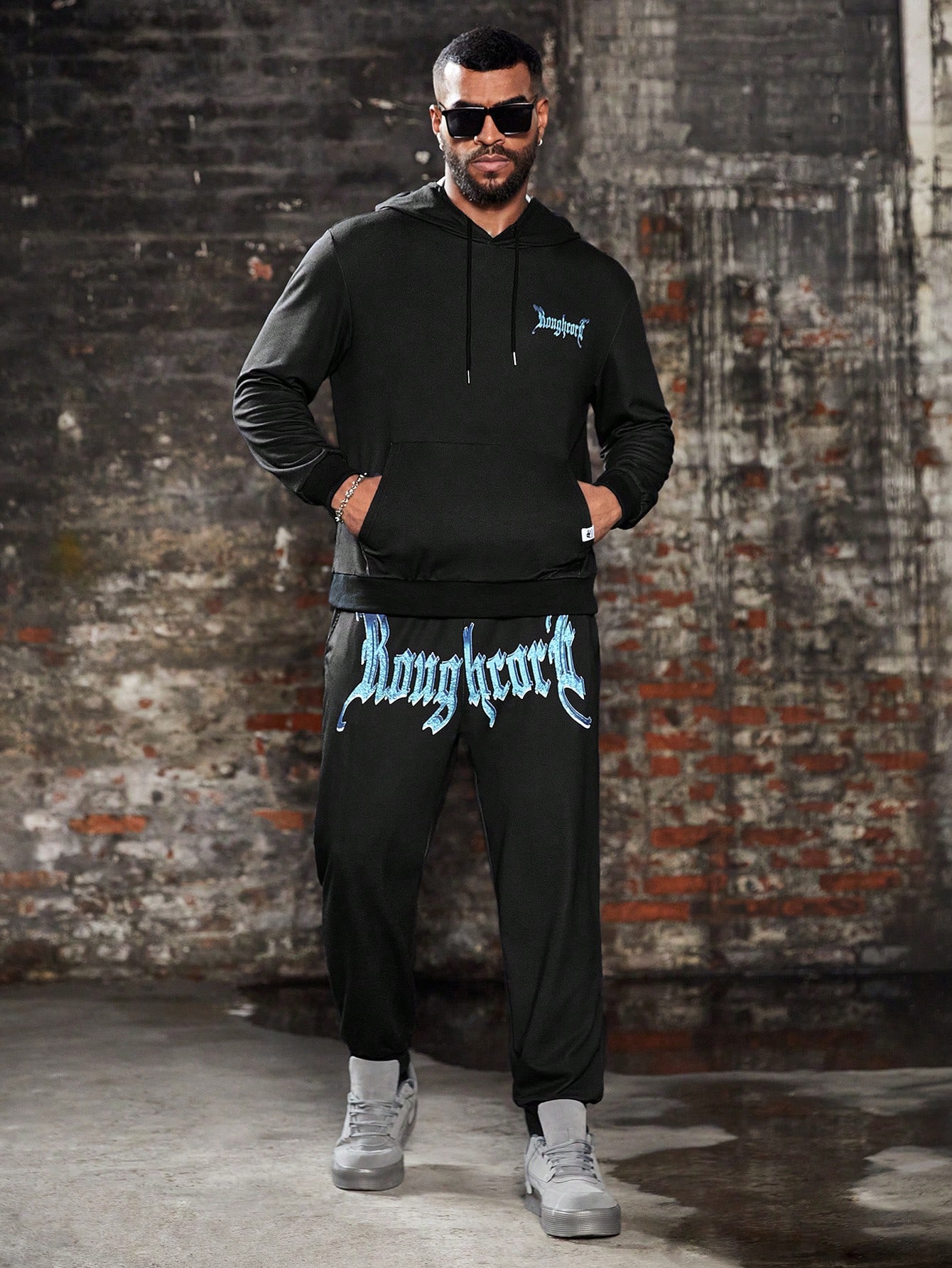 Men Plus Size Hoodie & Sweatshirt Co-ords