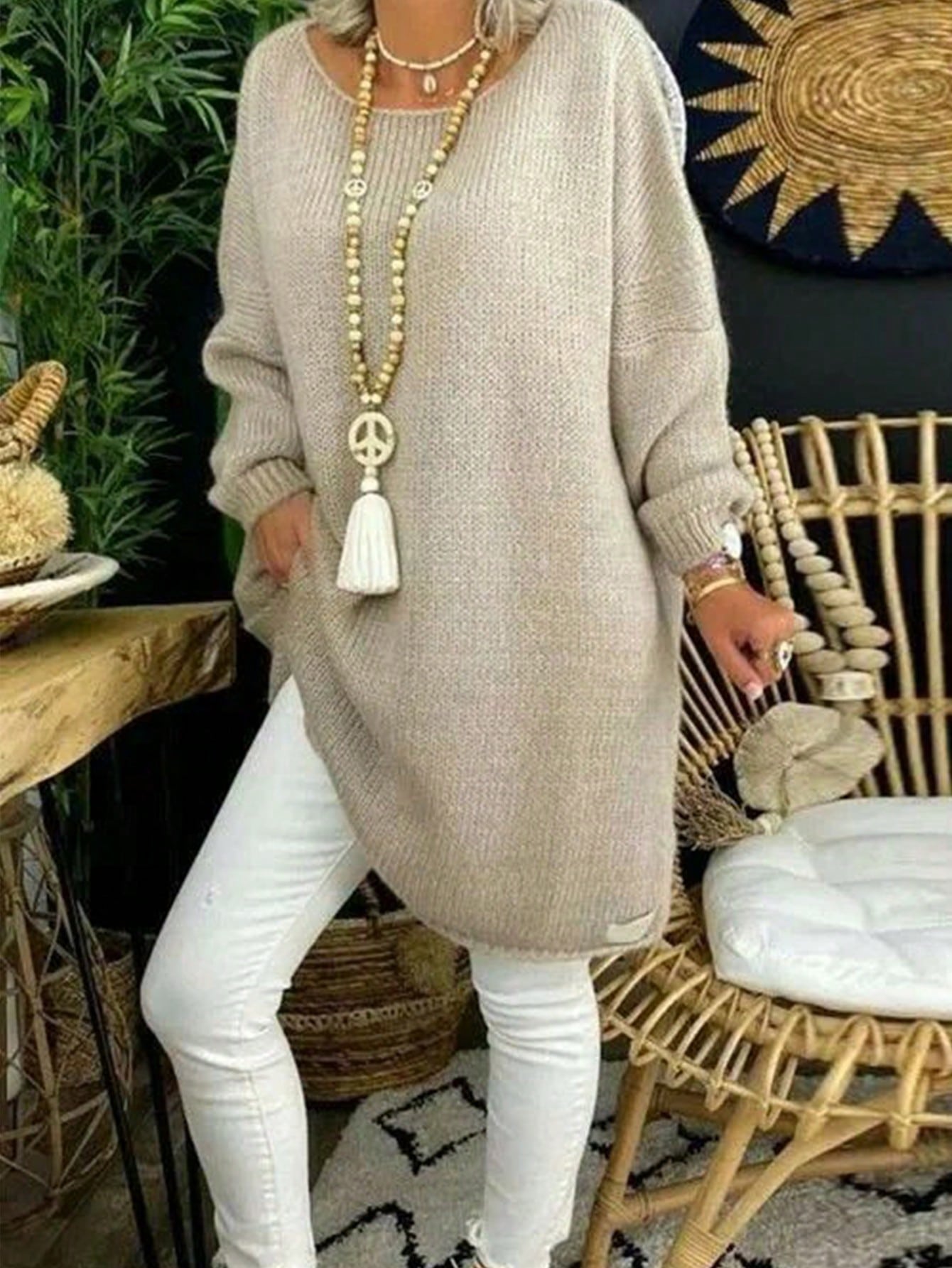 In Casual Plus Size Sweater Dresses