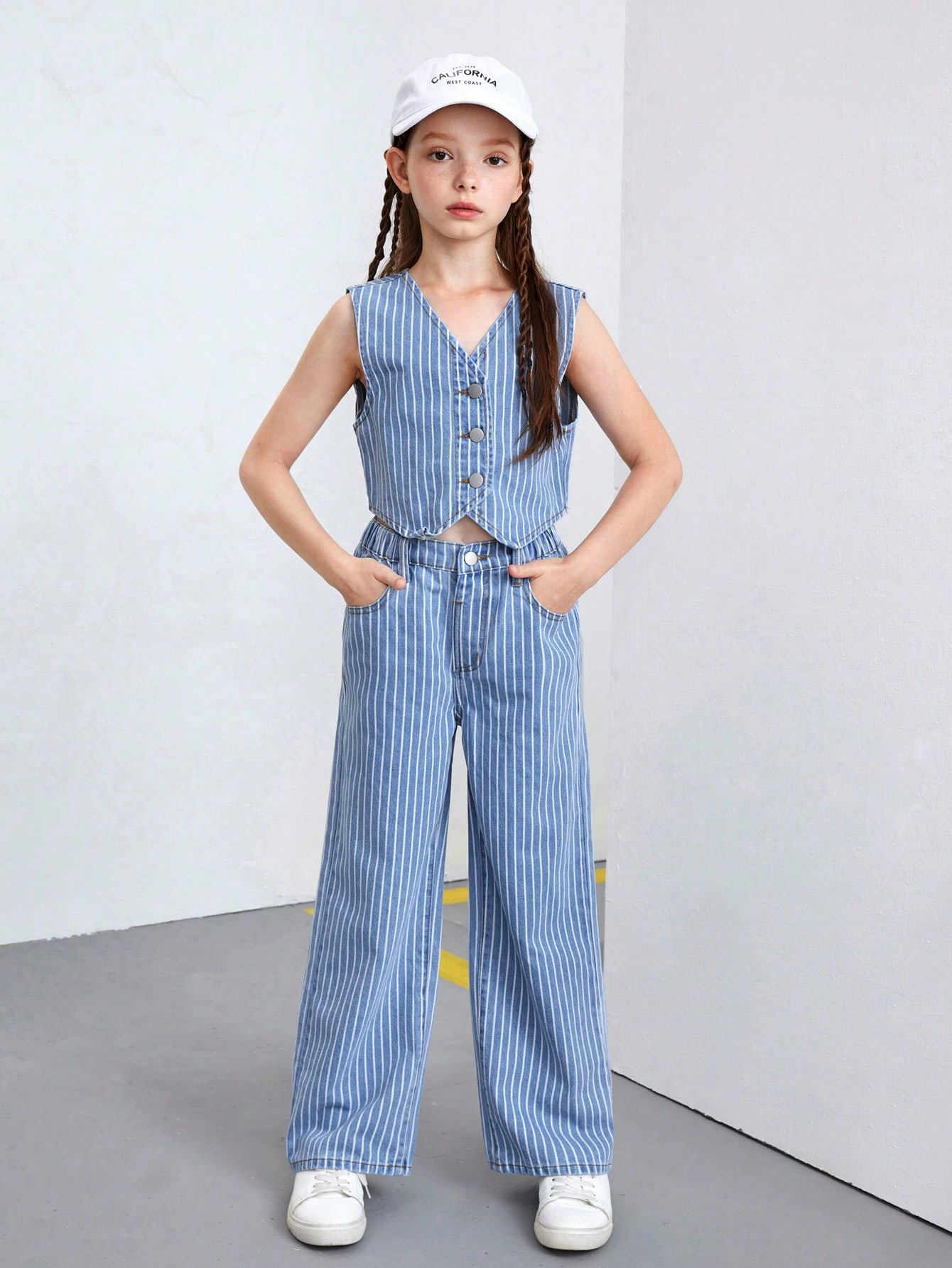 Tween Girls Denim Two-piece Outfits