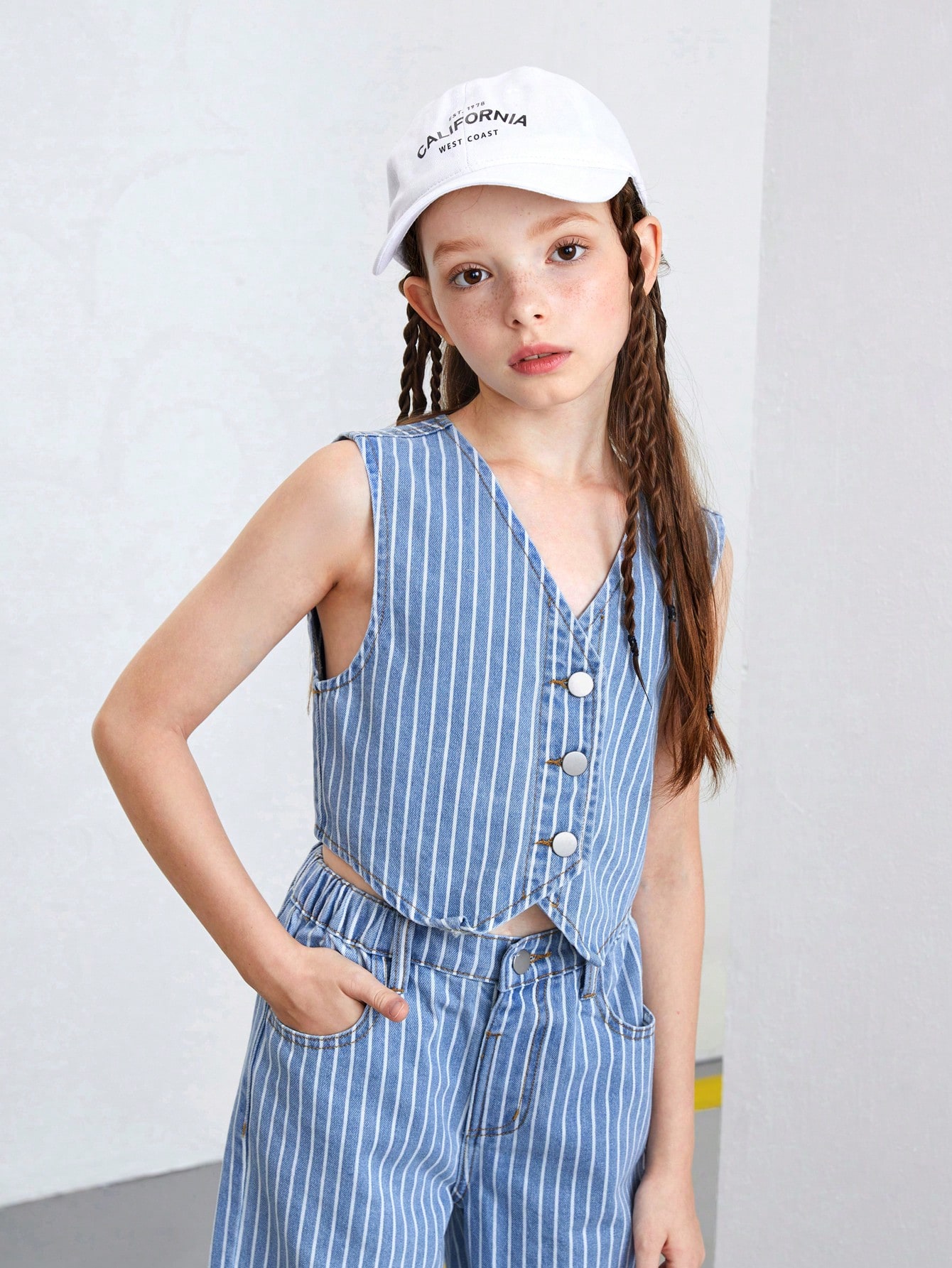 Tween Girls Denim Two-piece Outfits