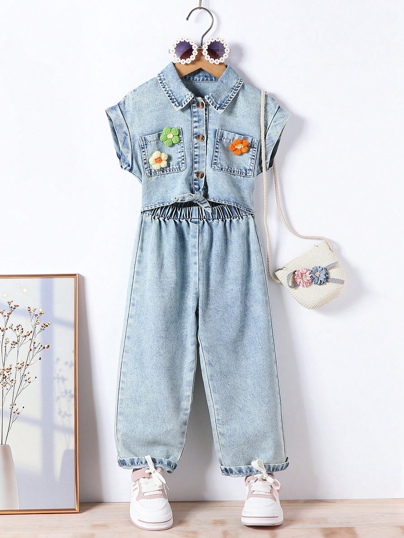 Young Girls Denim Overalls & Jumpsuits