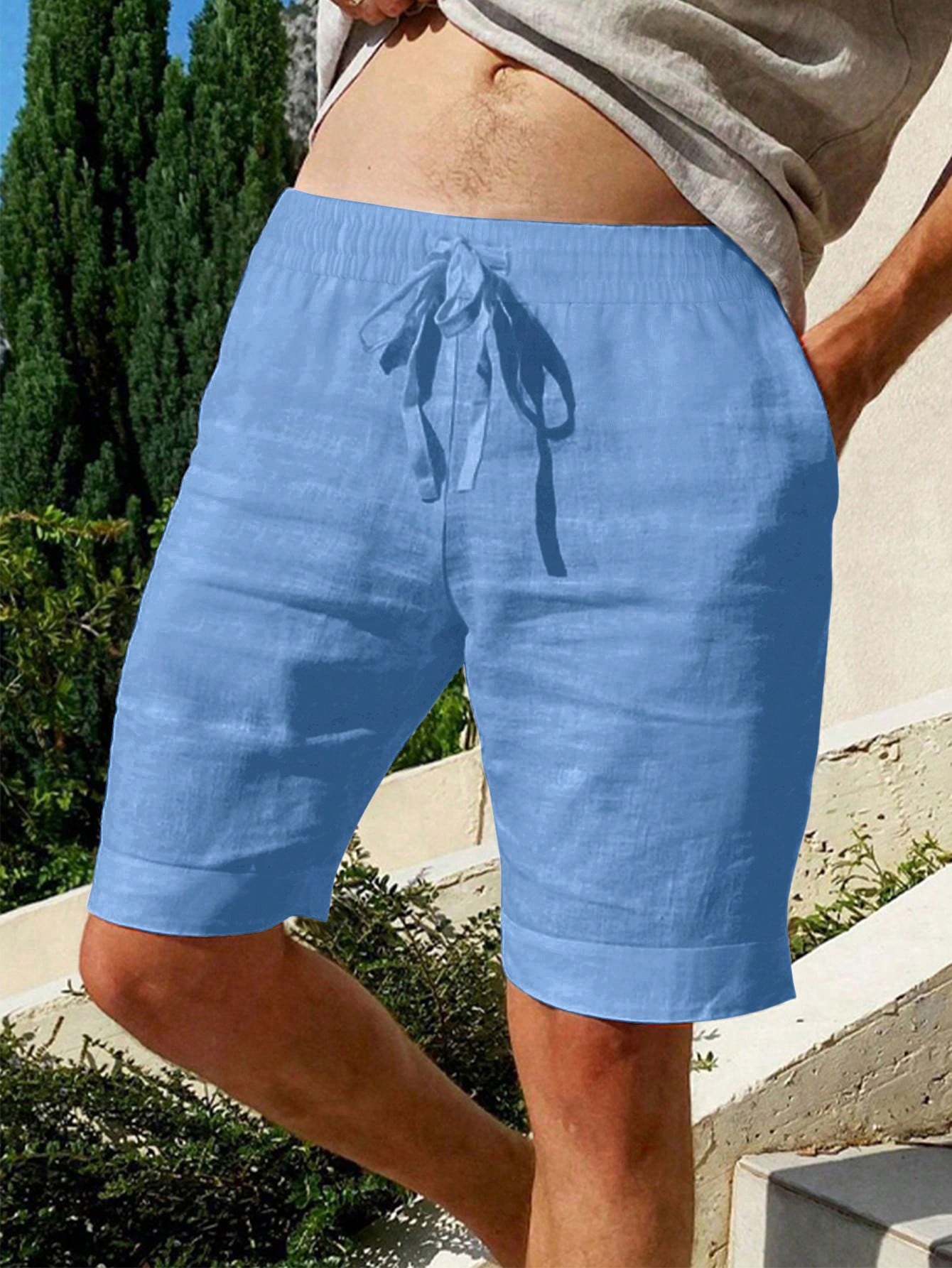 Men Linen Shorts