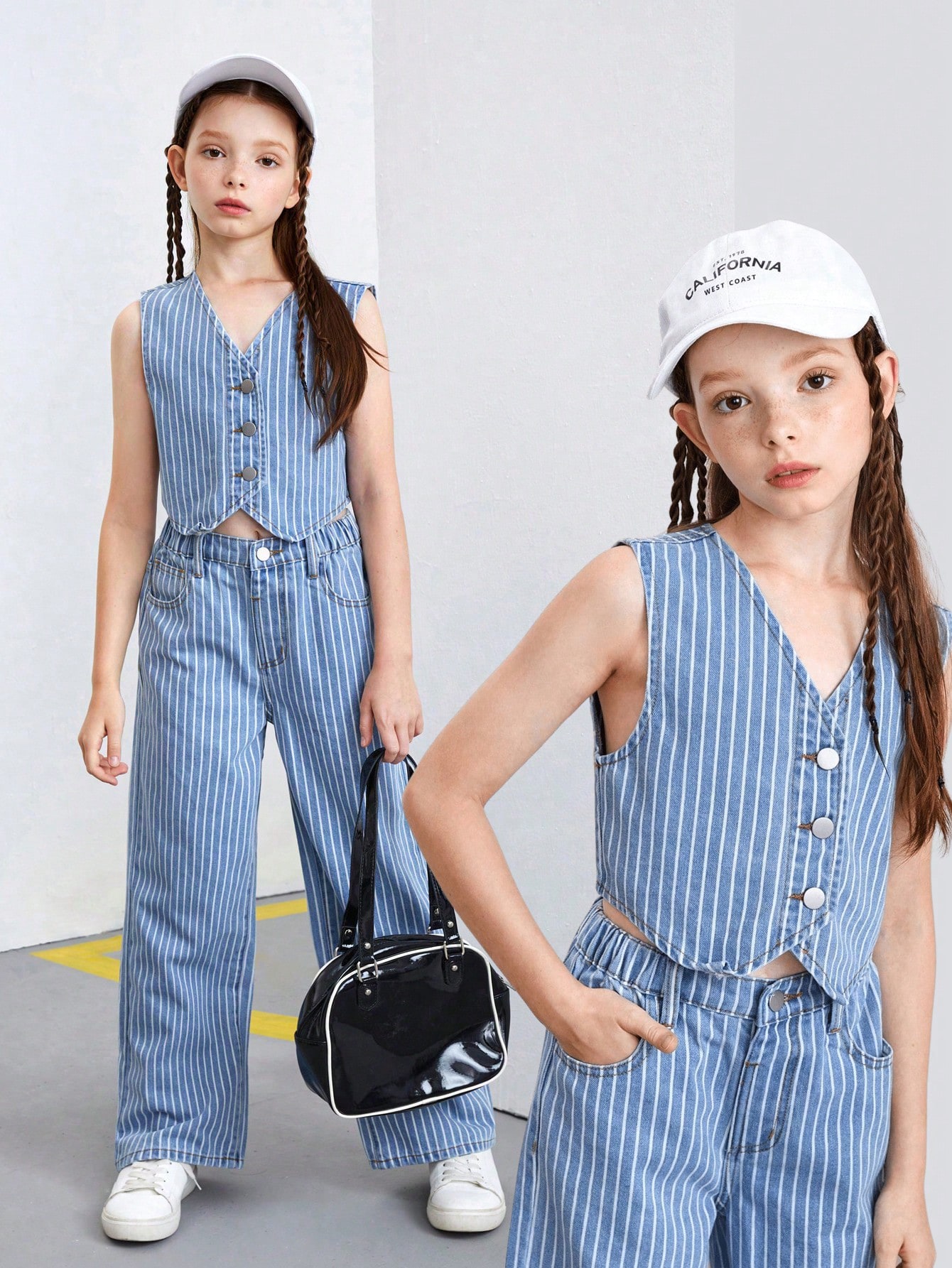 Tween Girls Denim Two-piece Outfits