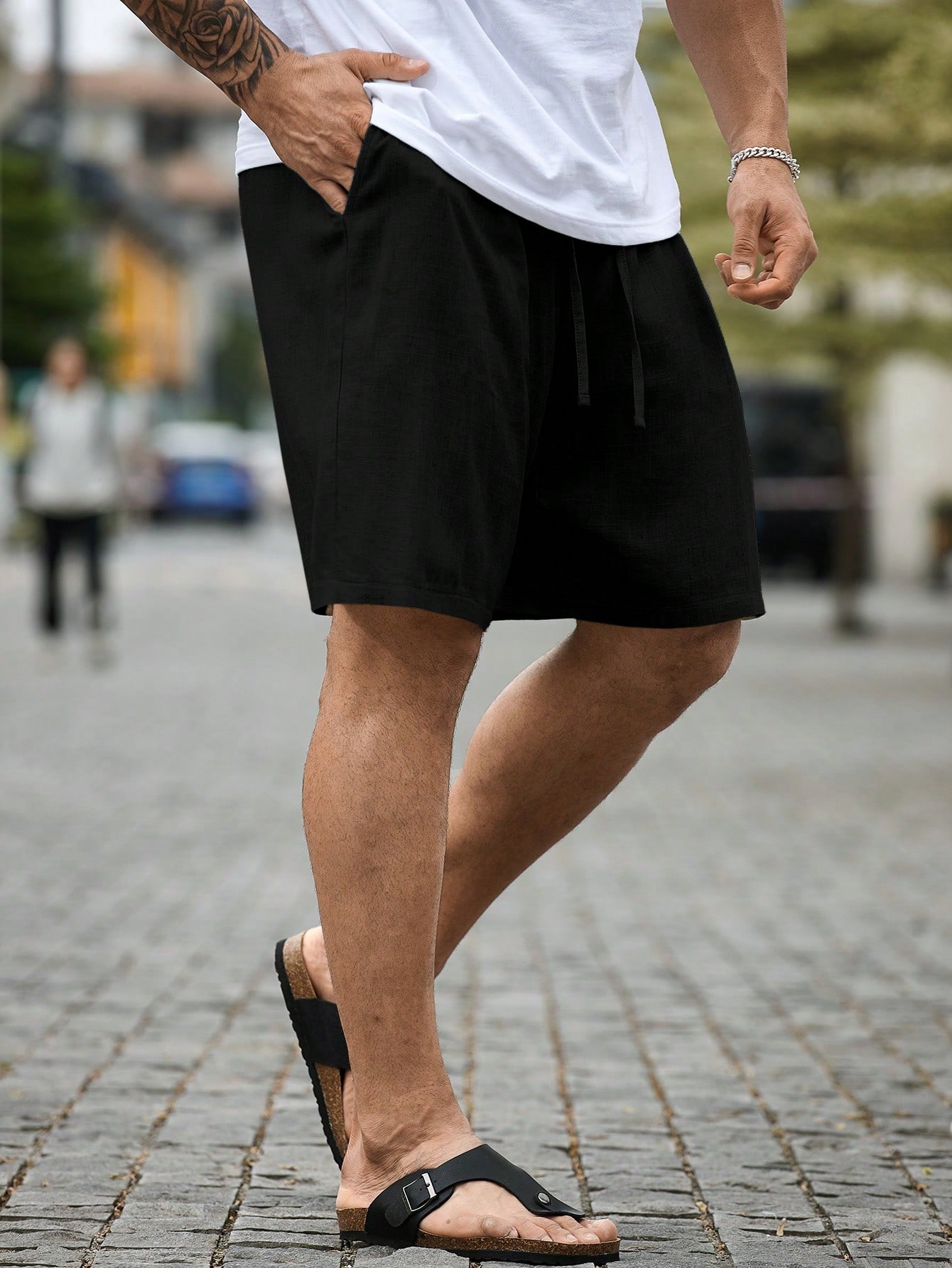 Men Linen Shorts