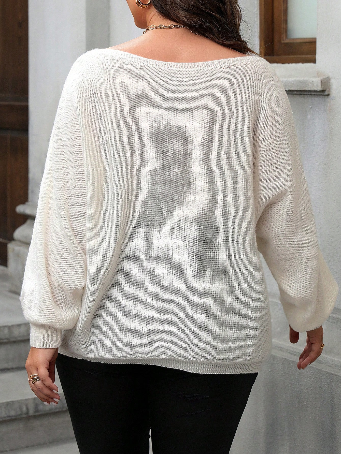 In White Plus Size Sweaters