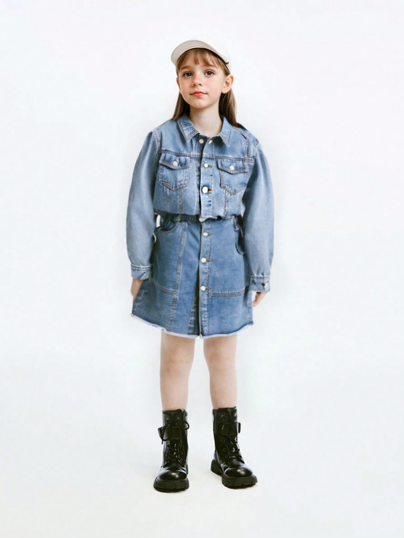 Tween Girls Denim Two-piece Outfits