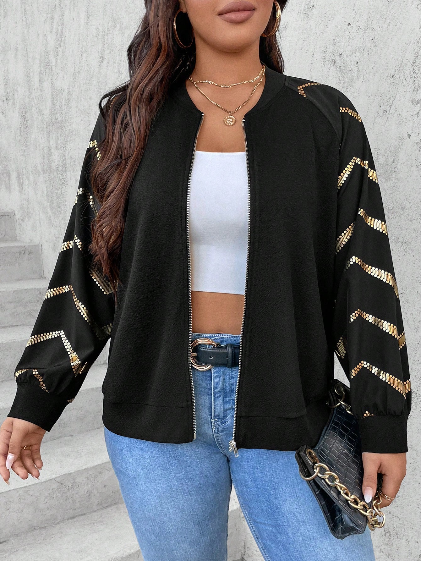 In Black Plus Size Jackets