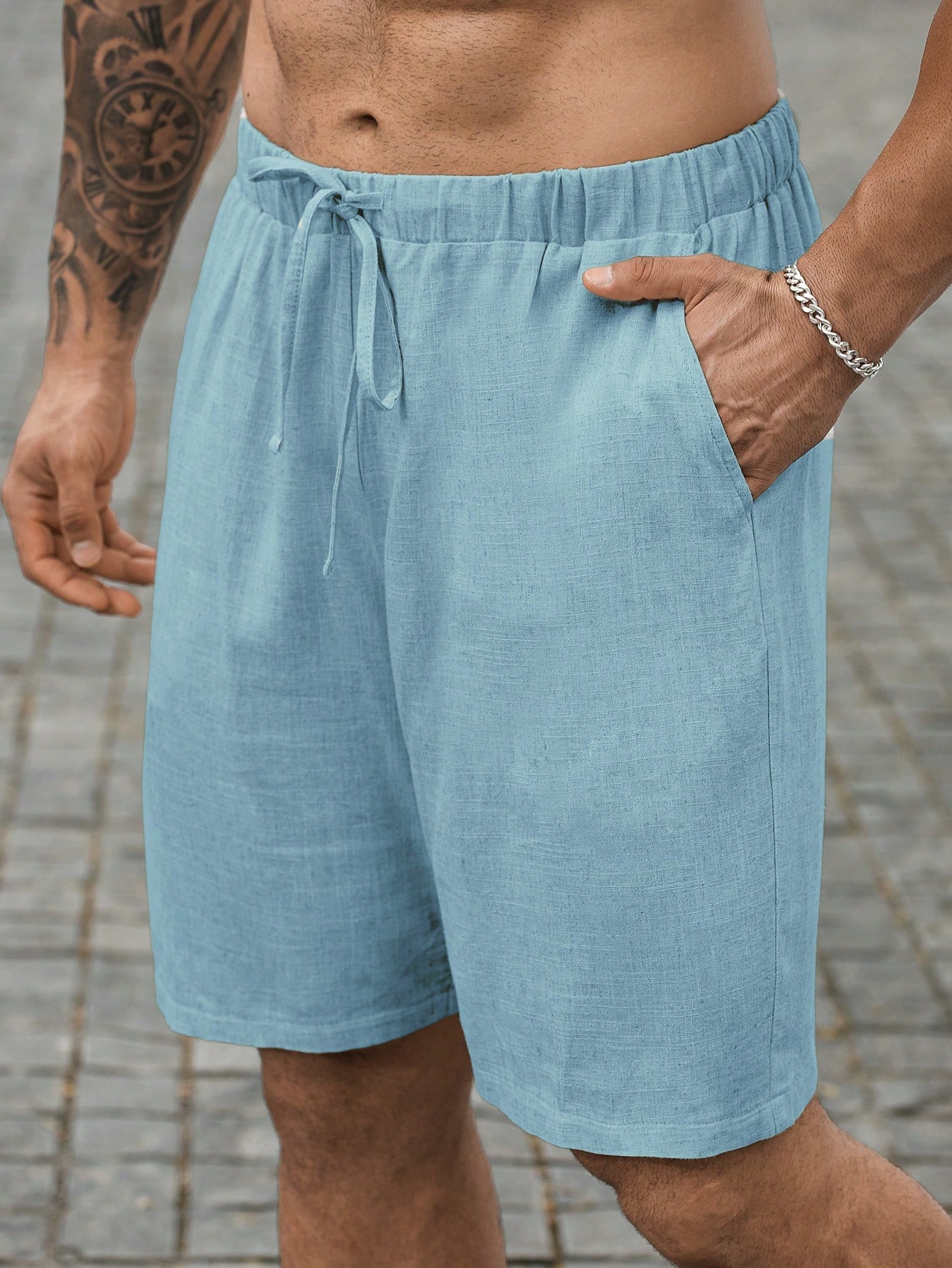 Men Linen Shorts