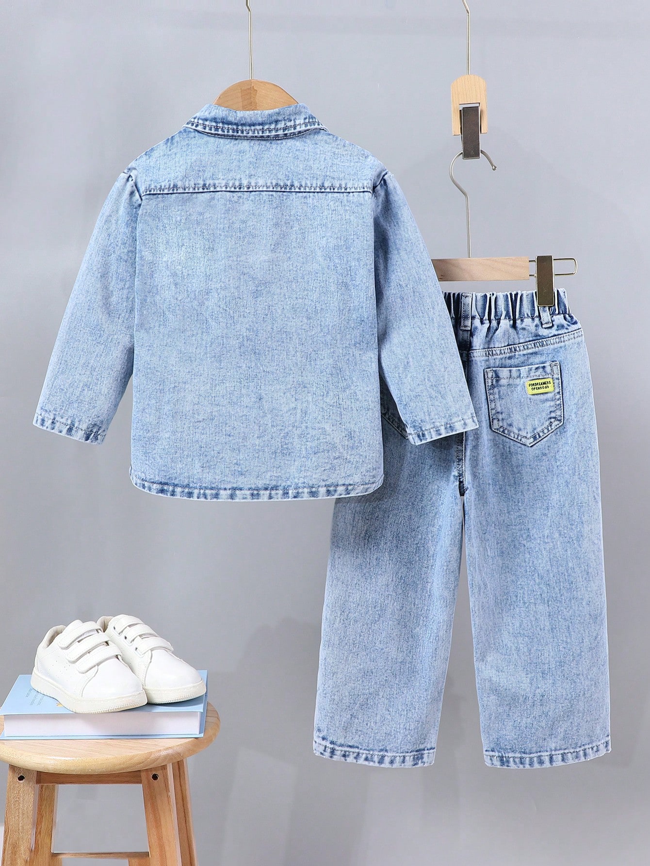 Young Boys Denim Two-piece Outfits