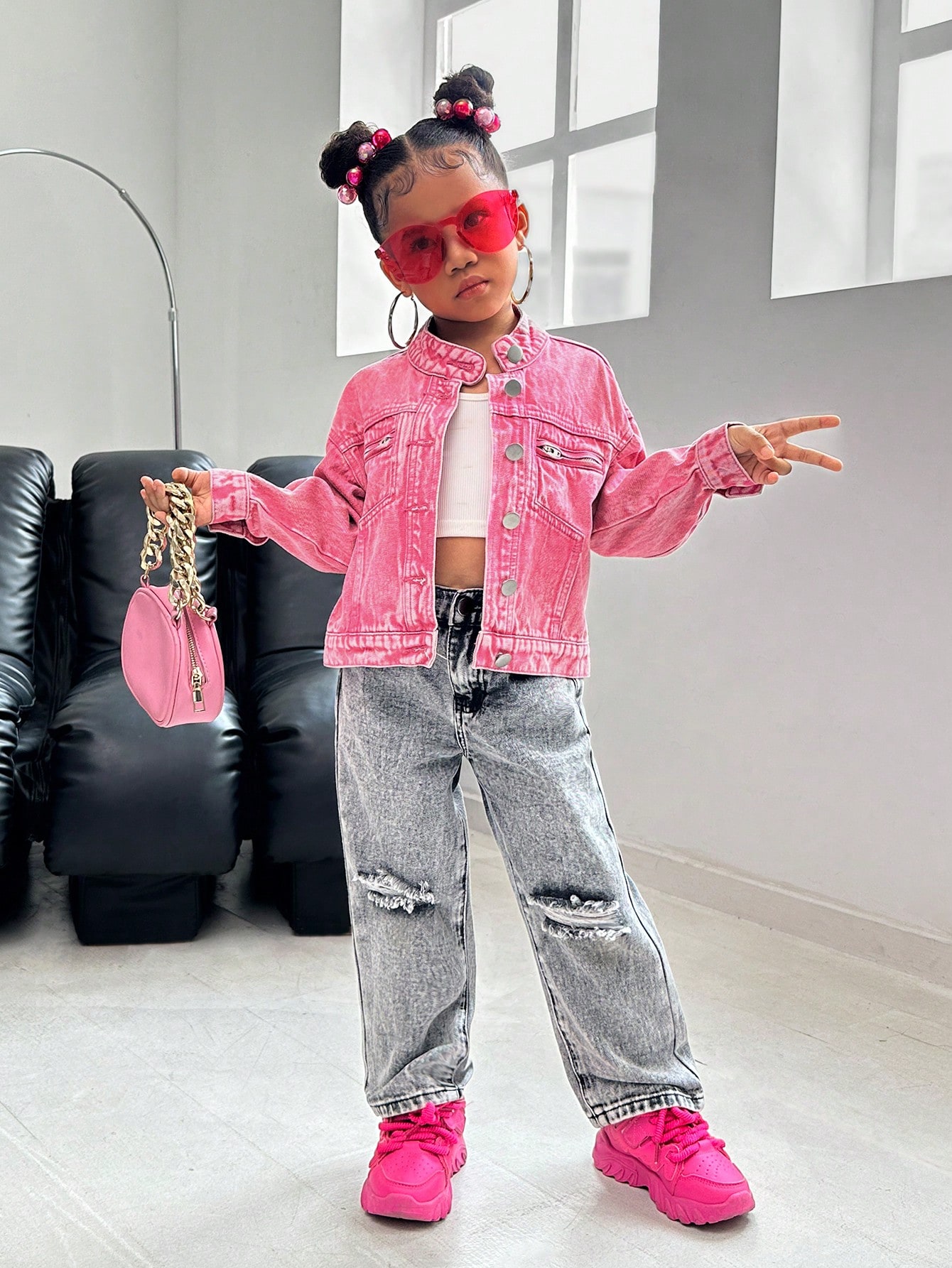 Young Girls Denim Jackets & Coats