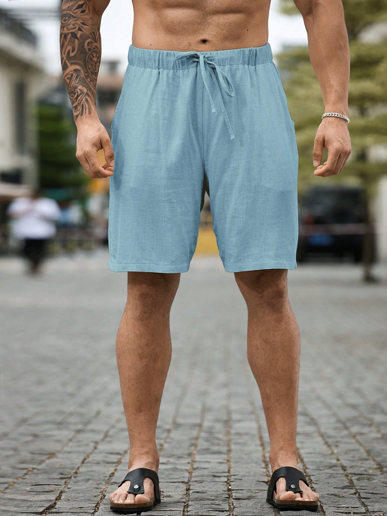 Men Linen Shorts