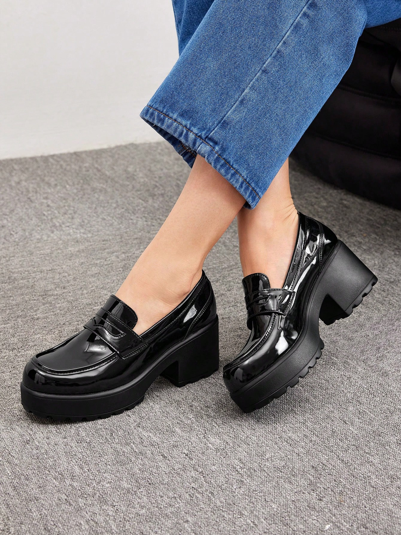 In Black Women Wedges & Flatform