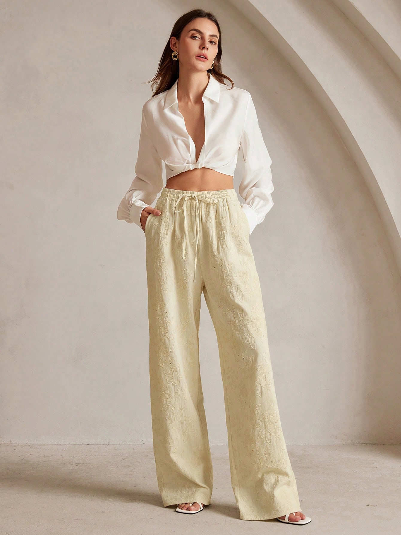 In Beige Women Pants