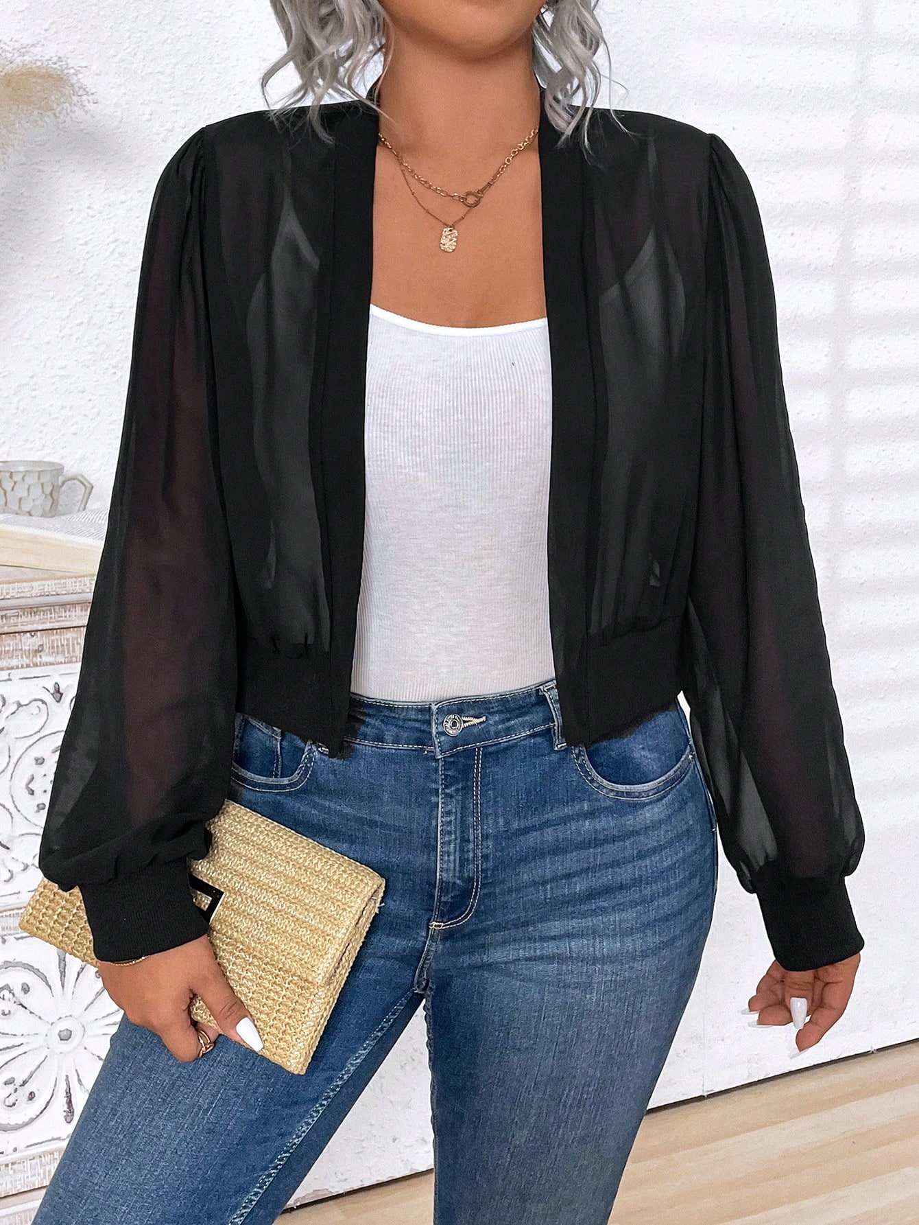 In Black Plus Size Jackets