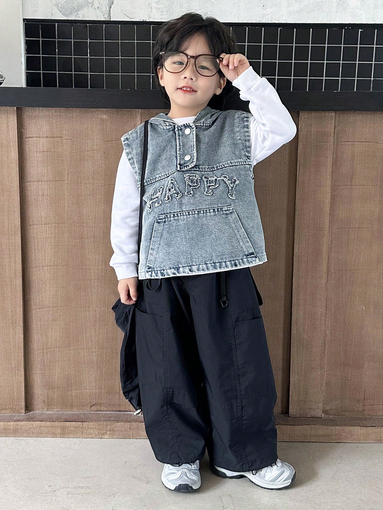 Young Boys Denim Two-piece Outfits