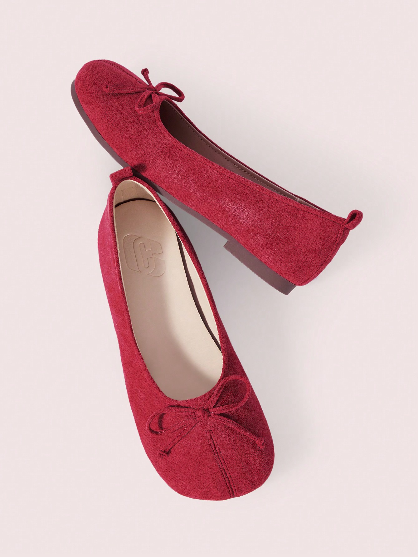 In Burgundy Women Flats