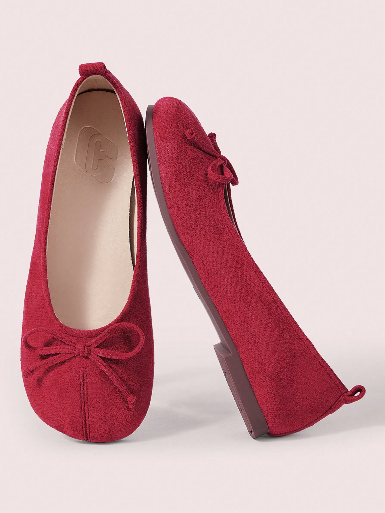 In Burgundy Women Flats