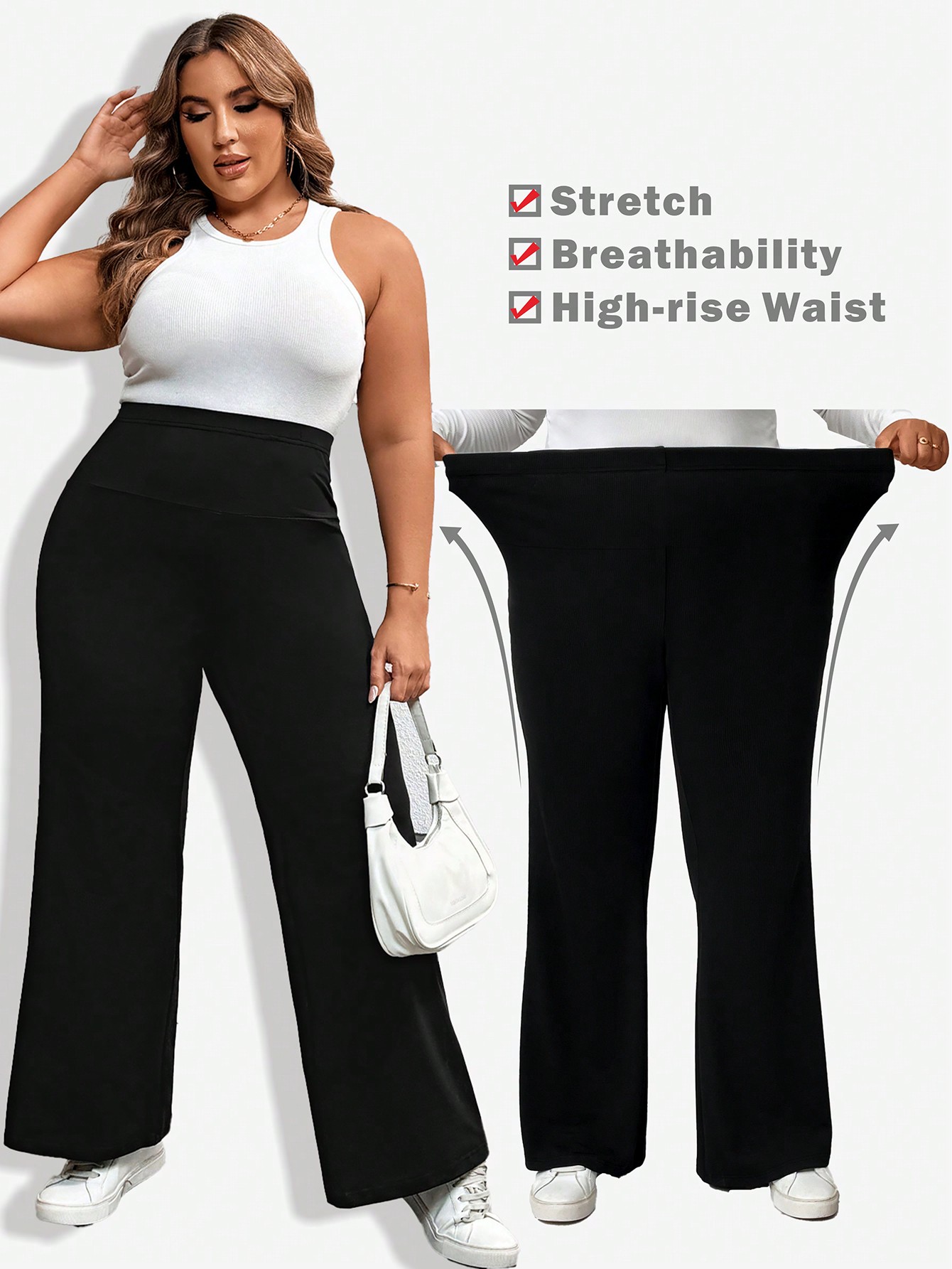 In Black Plus Size Sweatpants