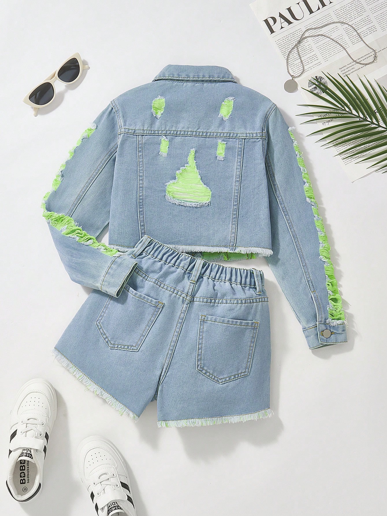 Tween Girls Denim Two-piece Outfits