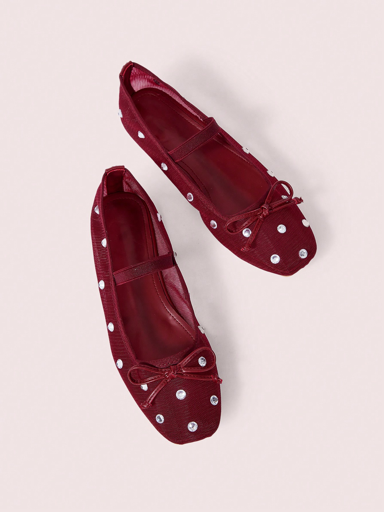 In Burgundy Women Flats