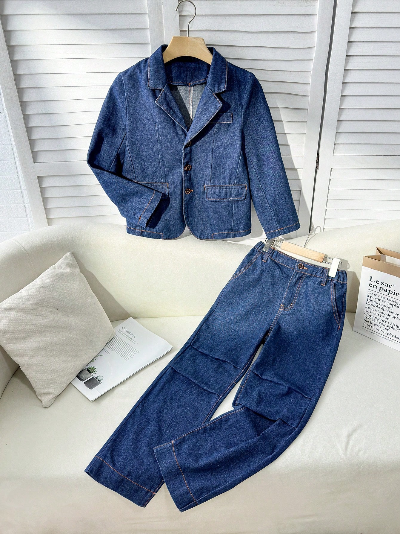 Tween Boys Denim Two-piece Outfits