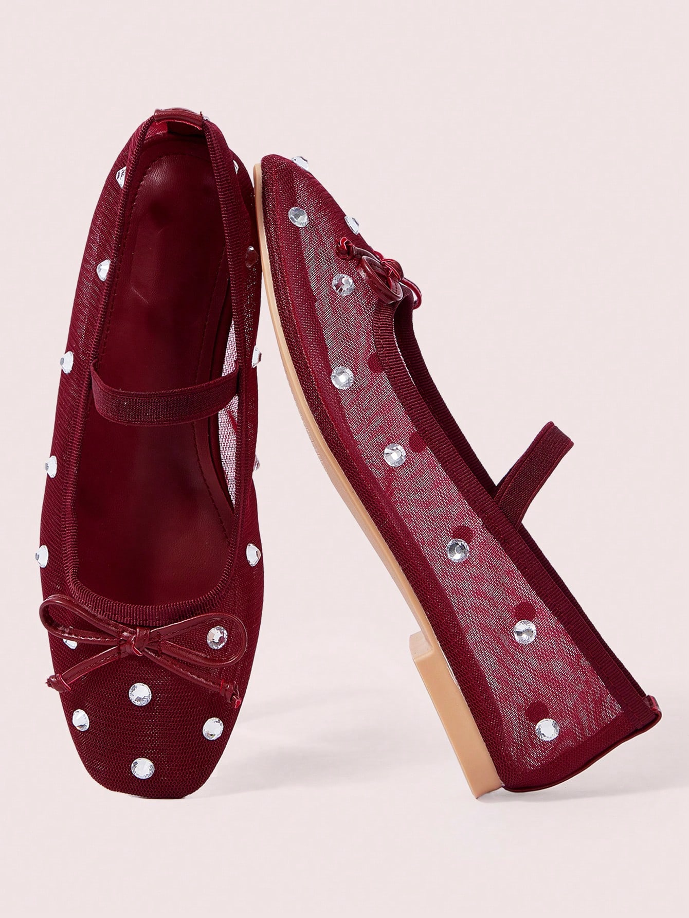 In Burgundy Women Flats