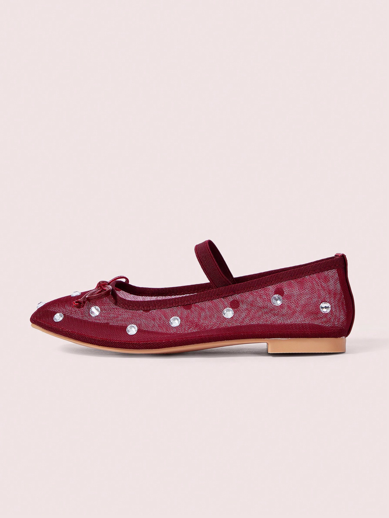 In Burgundy Women Flats