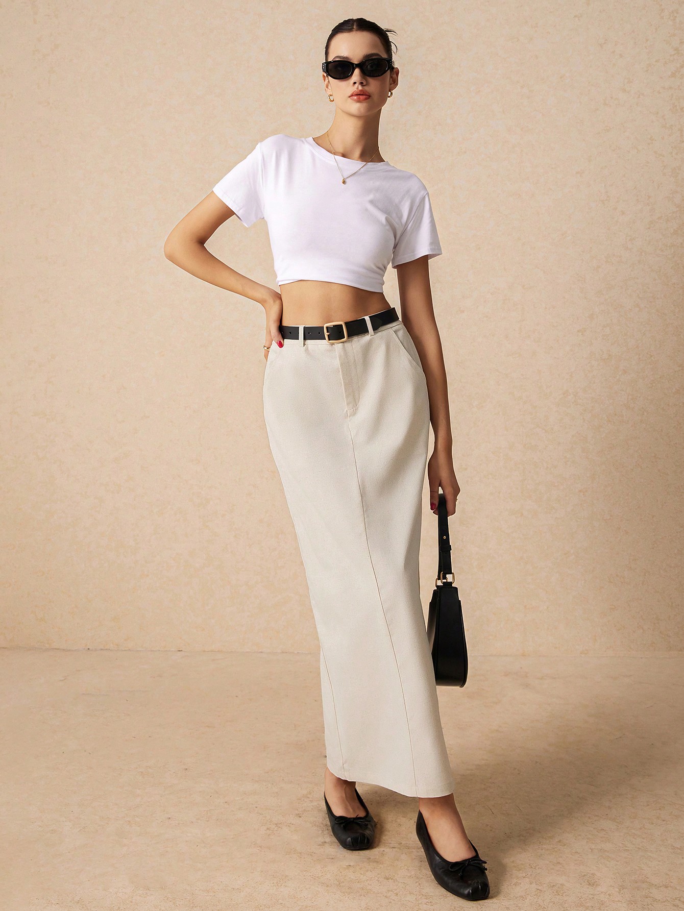 In Beige Women Skirts