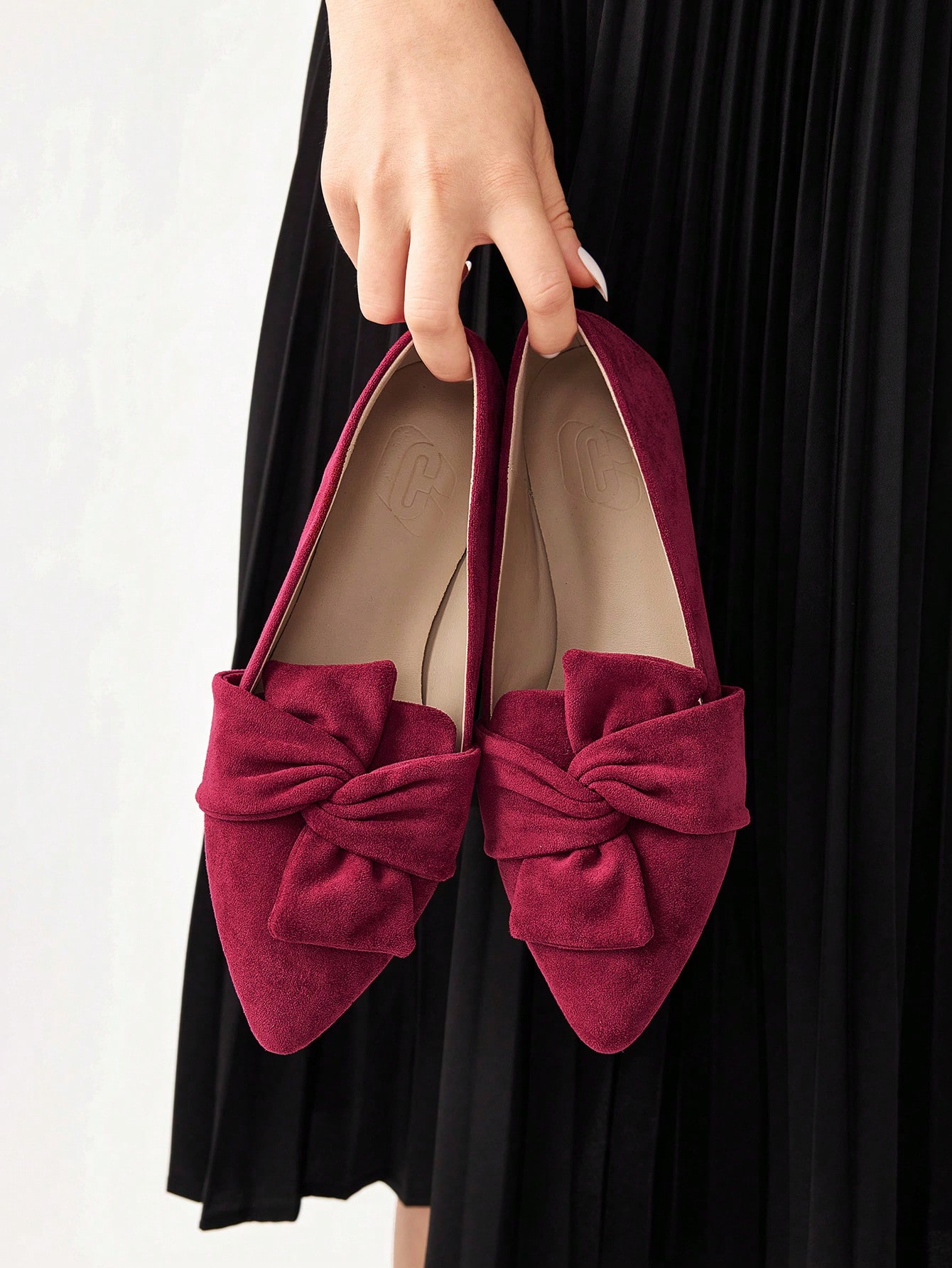 In Burgundy Women Flats