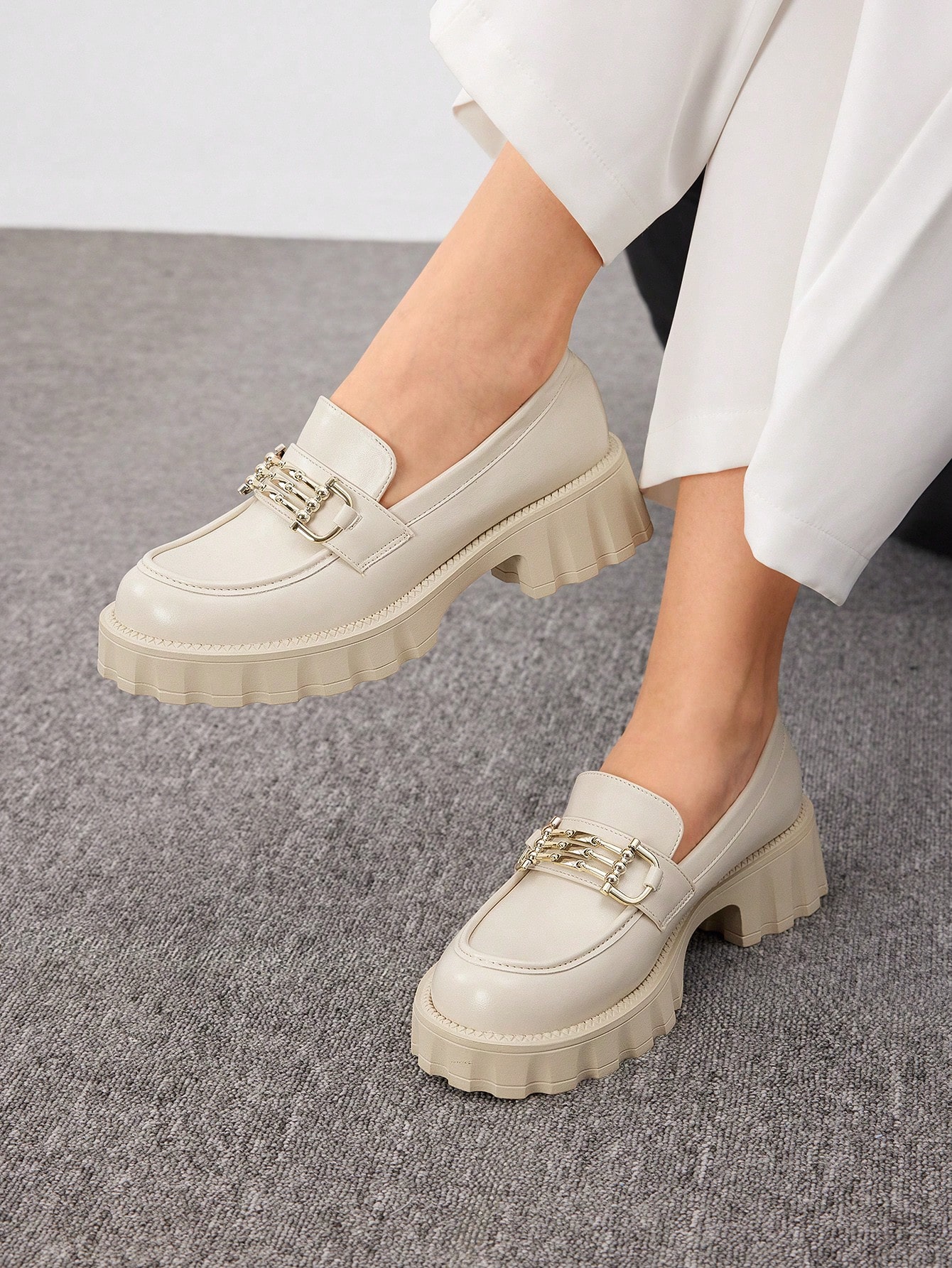 In Beige Women Wedges & Flatform