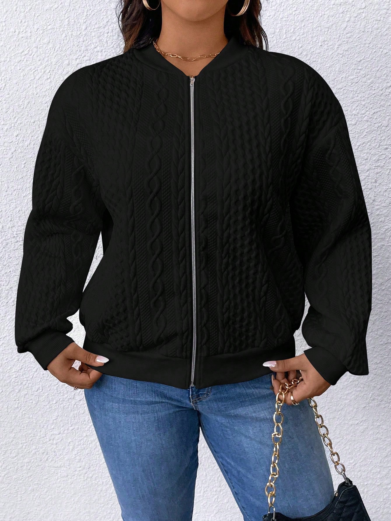 In Black Plus Size Jackets