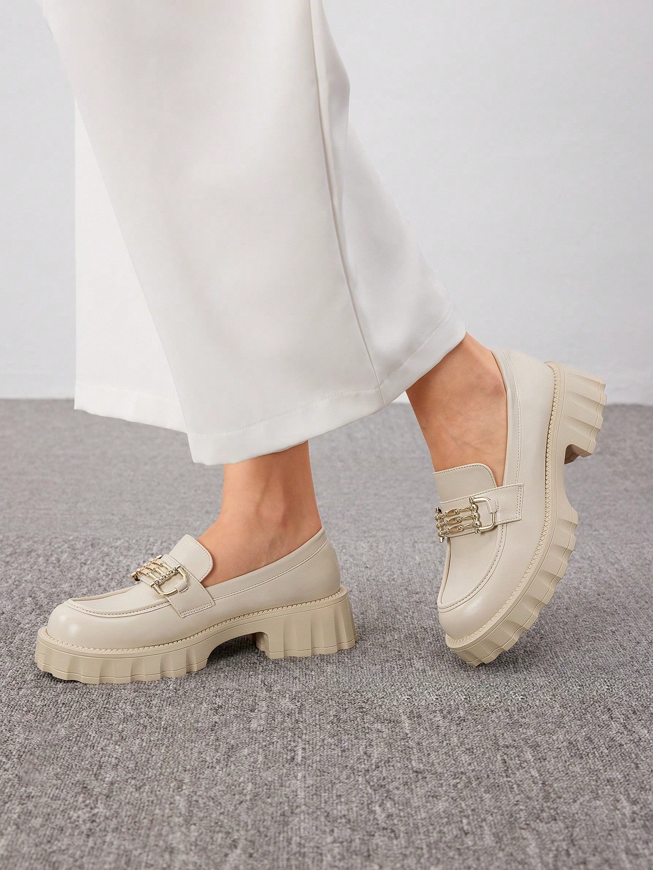 In Beige Women Wedges & Flatform