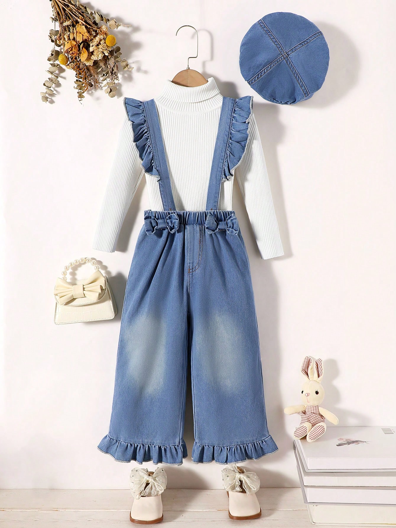 Young Girls Denim Overalls & Jumpsuits