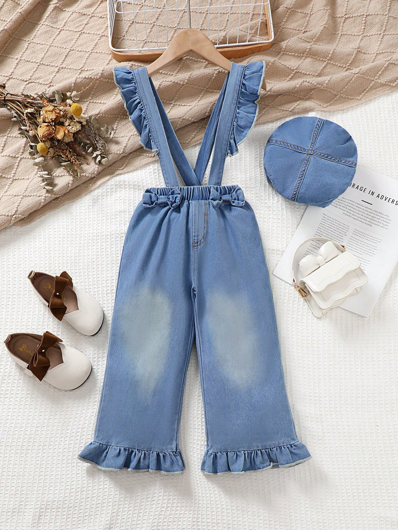 Young Girls Denim Overalls & Jumpsuits