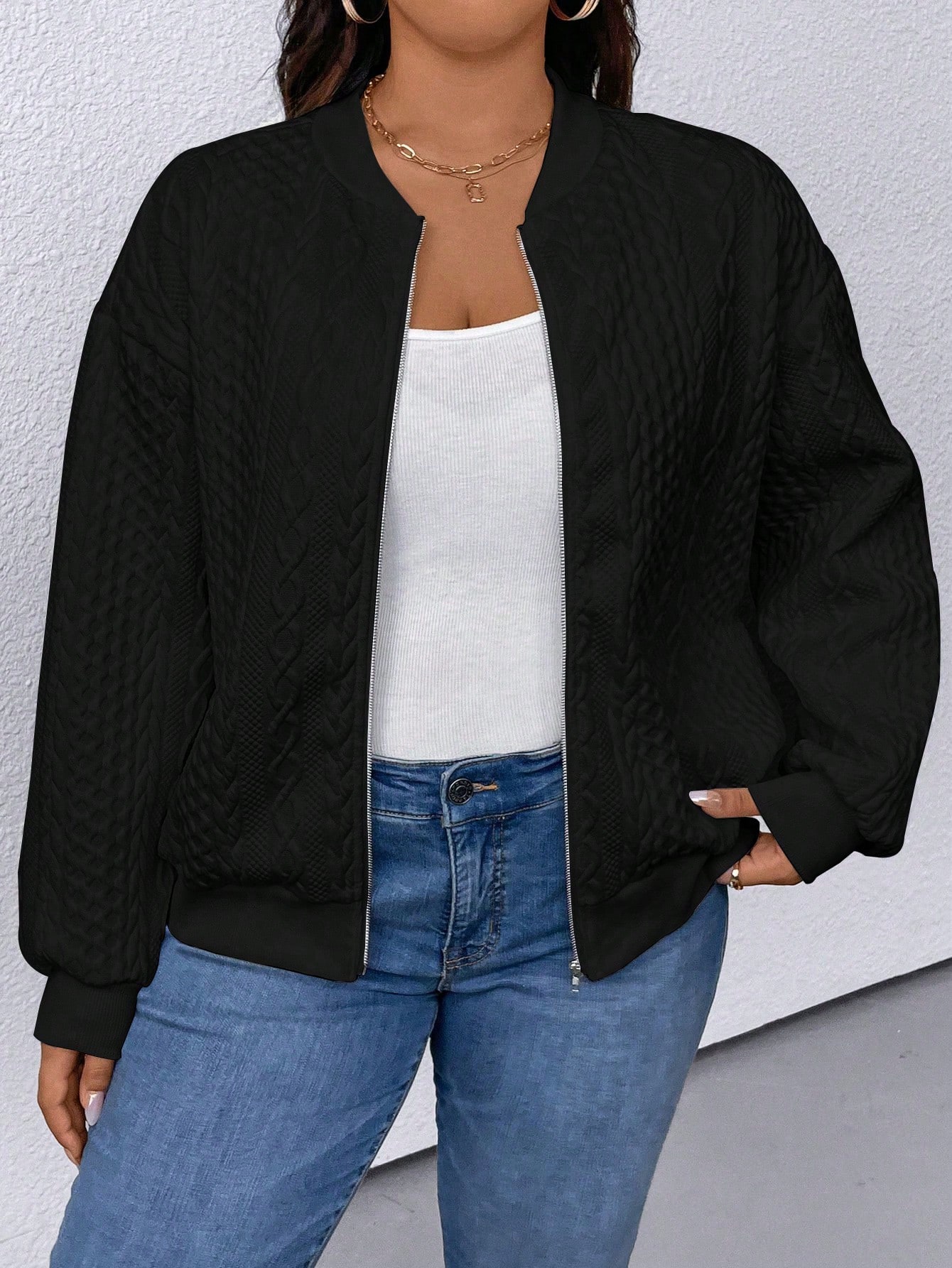 In Black Plus Size Jackets